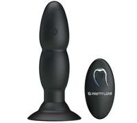 Plug Anale Vibrante e Rotante Pretty Love con Telecomando nero