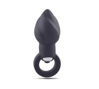 Plug anale vibrante falli dildo vibrante in silicone the butt black nero helix