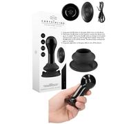 Plug anale vibrante in vetro con ventosa dilatatore Globy Glass Vibrator