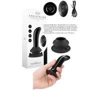 Plug anale vibrante in vetro con ventosa vibratore dilatatore Prickly Glass