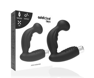 Plug anale vibrante maschile Addictive Toys nero ricaricabile, Lunghezza 190 mm, Larghezza 150 mm, Profondità 48 mm, Dipartimento Couple, Poids 0.190 Kg, Colore Nero