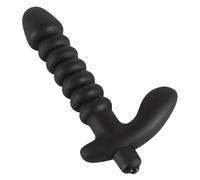 Plug Anale Vibrante Medium Silicone Nero Bullet Removibile 17 cm