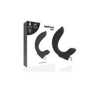 Plug Anale Vibrante Nero Curvo in Silicone Punto P Waterproof vibrazioni 10 X