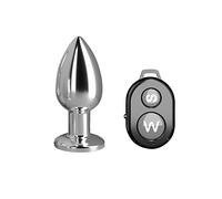 Plug anale Vibratore a 10 frequenze Spina anale in metallo Ricarica magnetica Massaggiatore prostatico Telecomando Vibrante Butt Plug Giocattoli sessuali per adulti (Tipo A Taglia M)