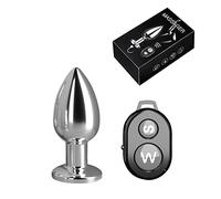 Plug anale Vibratore a 10 frequenze Spina anale in metallo Ricarica magnetica Massaggiatore prostatico Telecomando Vibrante Butt Plug Giocattoli sessuali per adulti (Tipo A Taglia S Scatola)