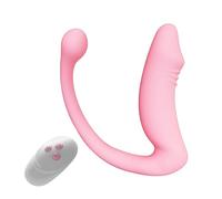 Plug anale Vibratore a 2 motori Dildo Masturbazione per donne Morbido ano Plug anale Giocattoli sessuali Per Macchina per sesso Masturbatore con dildo per donne
