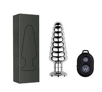Plug anale Vibratore anale in metallo con telecomando senza fili Butt plug in acciaio inossidabile Massaggiatore prostatico anale Dilatatore ano Giocattolo sessuale (tipo A)