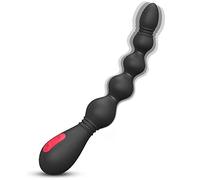 Plug anale Vibratore anale in silicone con perline anali vibranti Butt Plug con 9 modalità di vibrazione Giocattolo anale ricaricabile con punto G impermeabile
