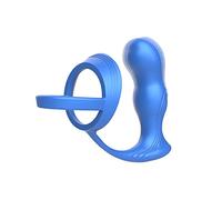 Plug anale Vibratore anale per uomo Anello di ritardo maschile Butt plug Stimolatore della prostata wireless Massaggiatore Cock Rings Sex Toy Coppie (azzurro cielo)