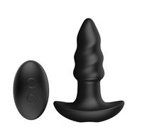 Plug anale Vibratore anale telecomandato Proiettile vibrante Plug anale Masturbatore ano Dildo 9 velocità Gel di silice Impermeabile Butt Plug Giocattoli del sesso
