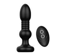 Plug anale Vibratore con plug anale telescopico a 10 frequenze Per Uomini Plug anale in gel di silice Giocattoli sessuali anali telecomandati Per Masturbatore di coppia