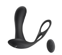 Plug anale Vibratore per massaggio alla prostata maschile Spina anale Controllo wireless Usura Massaggiatore in silicone Anello di ritardo Giocattolo Per Uomini