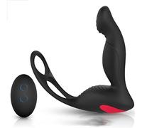 Plug anale Vibratore per massaggio maschile Spina anale Massaggiatore impermeabile in silicone Stimolatore Butt Ring Toy Per Sex Toy