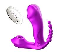 Plug anale Vibratore per mutandine indossabile 3 in 1 con telecomando G Spot Giocattolo del sesso anale Per Macchina del sesso con vibratore per donne Masturbatore