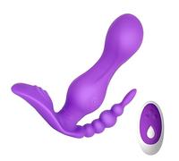 Plug anale Vibratore per mutandine telecomandato senza fili, vibratore per dildo indossabile, giocattoli sessuali Per Masturbatore per punto G con spina anale per adulti per donne