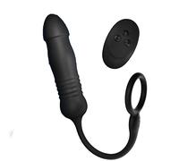 Plug anale Vibratore telescopico con telecomando senza fili Per Masturbatore giocattolo sessuale con plug anale da donna
