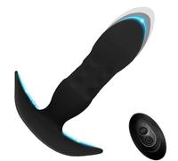 Plug anale Vibratore telescopico telecomandato vibratore con vibratore spintore ano plug anale masturbatore per uomini vibratore macchina del sesso vibratore anale giocattolo del sesso Per uomini