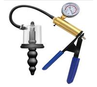 Plug anale Vuoto manuale Pompa anale bocciolo di rosa Massaggio prostatico Dilatatore ano Stimolatore Butt Plug Adulto(P1)