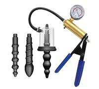 Plug anale Vuoto manuale Pompa per boccioli di rosa anale Massaggio prostatico Ano Dilatatore Stimolatore Butt Plug Adulto (P Set)