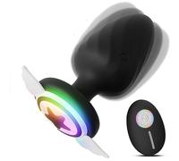 Plug anale Wings Plug Anal Butt Plugs Vibratore con luce a LED Per Donna Uomo Buttplug Telecomando Uomo Giocattoli sessuali Per Plug anale per adulti