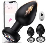 Plug Analesex Sexytoysys Donna Coppia, Anal Plug Anale-Dilatatore Donna Set di 3 Plug Anali con Mod Vibrazione 10 Sex Toys Dildo Anale Vibratore Anale Dilatatore Ano per Uomo Toys Sessuali + App
