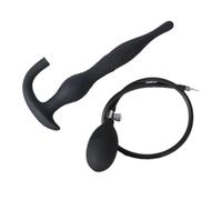 Plug Analine Inflatable Silicone Extra Lungo con Struttura a Onda per Coppie, Compatto e Nero, Durevole per Uso Sfondato, Facile da Pulire e Nascosto in Pubblico
