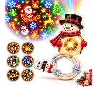 Plug and Play Hd Christmas Projector,Christmas Tree Ceiling Projector1,1pcs | 6 festive projection scenes, flexible tree-inspired design and 5D holographic effect for bedrooms, parties and gifts