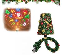 Plug and Play Hd USB Christmas Tree Projector with 6 Festive Scenes | New Christmas Tree Design, Holiday Glow Plug in Night Light Ceiling Projector Indoor, for Room Decor Party Xmas Gifts