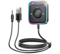 Plug and Play Transmitter - Aux Adapter for Car Stereo | ABS Material with Compact Cable Receiver, Black Design for Truck Daily Commute Road Trip Personal Vehicle Sound