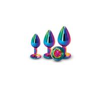 Plug butt anale con pietra kit dilatatore mini medio maxi set dildo indossabile