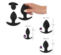 Plug butt anale in silicone kit mini maxi dildo liscio indossabile fallo morbido