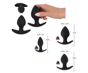 Plug butt anale in silicone kit mini maxi dildo liscio indossabile fallo morbido