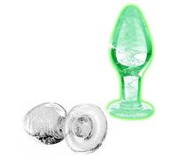 Plug butt anale in vetro mini dildo indossabile sexy dilatatore glow in the dark