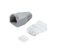 Plug Cat6 RJ45 UTP 100pz Grigio Logilink IWP-CAT6U-GY