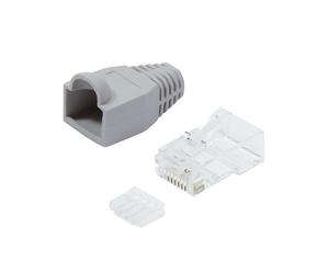 Plug Cat6 RJ45 UTP 100pz Grigio Logilink IWP-CAT6U-GY