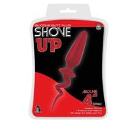 PLUG FALLO ANALE Shove Up coda di maialino in silicone rosso 10 cm