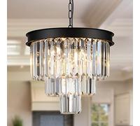 Plug-in Crystal Light,Gold Chandeliers 12u201d/30cm Boutique Decorat Pendant Light Fixture Dining Room Small Ceiling Hanging Lamp for Bedroom Kitchen Island Entr
