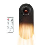 Plug In Heater | 180 Degree Rotatable Electric Heater With Remote | LED Display, Overheat Protection Warmer With Timer For Indoor Home Wall Desk