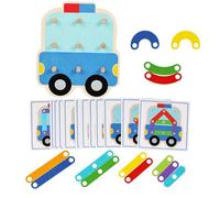Plug-in legno e puzzle geometrico, apprendimento educativo My | di smistamento per il riconoscimento di forme e colori, legno naturale di alta qualità e colori sicuri, più facile a