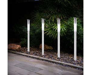 Plug IN Luci Lampada per Esterni Giardino Canali Illuminazione LED Solare 4er