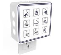 Plug-in - Macchina del suono della luce notturna bianca - Terapia rilassante per dormire per adulti e bambini con 9 impostazioni del suono naturale, timer automatico, cavo USB per cuffie