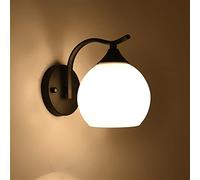 Plug in Modern Led Dome Wall Lamp Bedside Lamp Bedroom Living Room Wall Simple Creative Corridor Hotel Glass Wall Light (Color : B Size : Warm Light) (C Cold light)