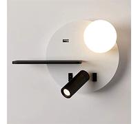 Plug in Modern Led Wall Lamp Glass Creative Sconces Nordic Lighting Fixtures Minimalist Living Bedroom Bedside Decoration Indoor Lights (Size : White Light) (Warm light)
