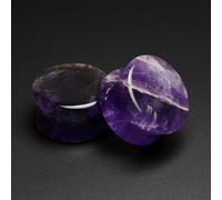 Plug In Pietra A Due Fiamme In Ametista | Stretchers Per Orecchie