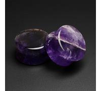 Plug In Pietra A Due Fiamme In Ametista | Stretchers Per Orecchie