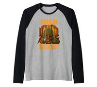 Plug in Rocks out Stories Maglietta Chitarra Musica Maglia con Maniche Raglan