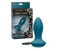 plug in silicone stimolatore anale vibrante ricaricabile con gioiello anal blu
