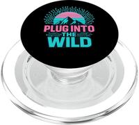 Plug in the Wild, Retro Tech Nature Design. Cyber Escursionismo. PopSockets PopGrip per MagSafe