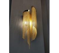 Plug in Wall Lamp Creative Bedroom Bedside Lamp Nordic Simple Room Hotel Villa Hall Light (Color : Gold Color Temperature : Warm (2700-3500K)) (Gold Cool (5500)