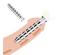 Plug maschile a goccia - Acciaio inox con scala concava. dilatatore pene lucidato. asta per estensione uretrale. giocattolo da masturbazione per piacere e intimità (55.0 mm lunghezza)